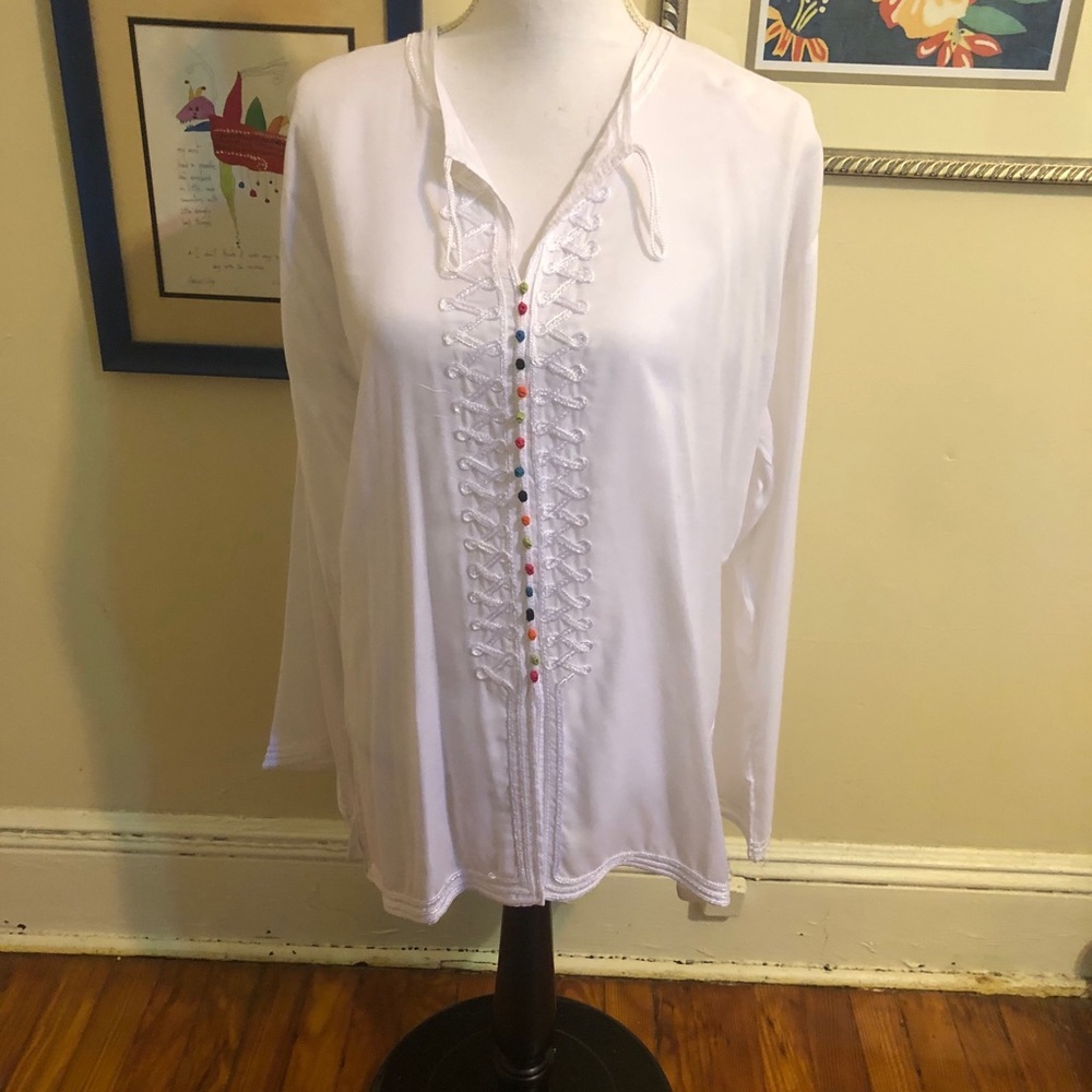 White gauze tunic never worn